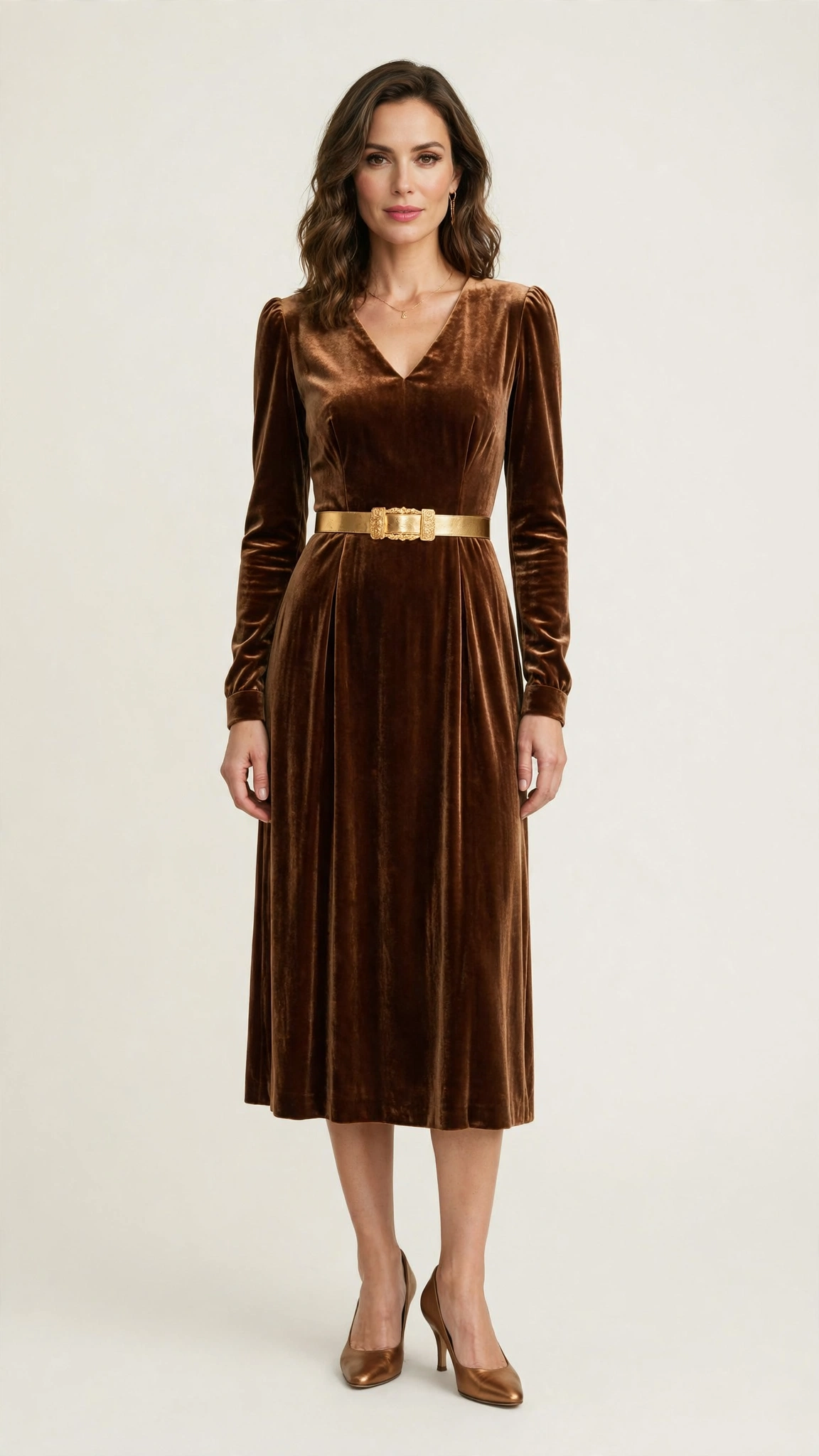 Velvet Midi Dress Outfit 30