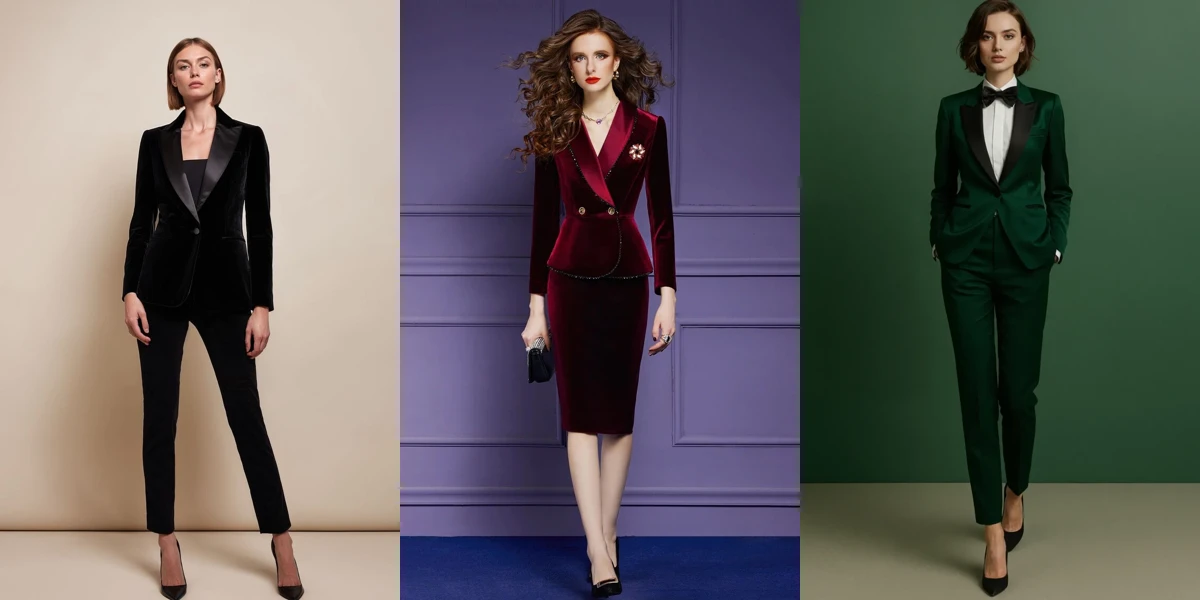 50 Velvet Tuxedo Jacket Outfits for Formal Winter Dinners That Are Chic, Warm and Elegant