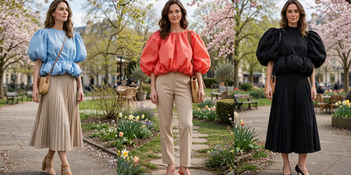 30 Voluminous Bubble Top Outfits for Spring Weekends That Are Fresh, Chic and Easy to Wear