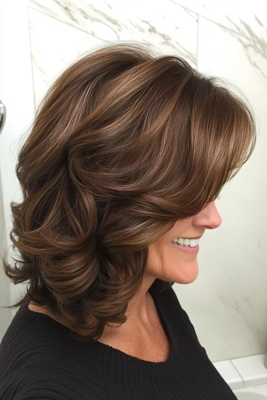 50 Voluminous Winter Blowout Hairstyles for Women Over 50 for Workdays That Are Chic, Polished and Easy to Wear 10 Voluminous Shoulder-Length Blowout