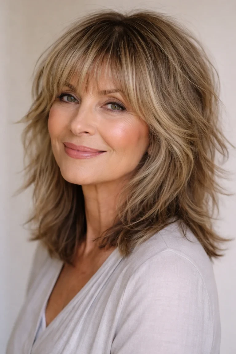 50 Voluminous Winter Blowout Hairstyles for Women Over 50 for Workdays That Are Chic, Polished and Easy to Wear 13 Voluminous Blowout With Wispy Bangs
