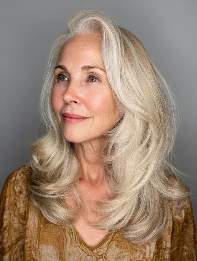 50 Voluminous Winter Blowout Hairstyles for Women Over 50 for Workdays That Are Chic, Polished and Easy to Wear 23 Voluminous Honey Blonde Blowout