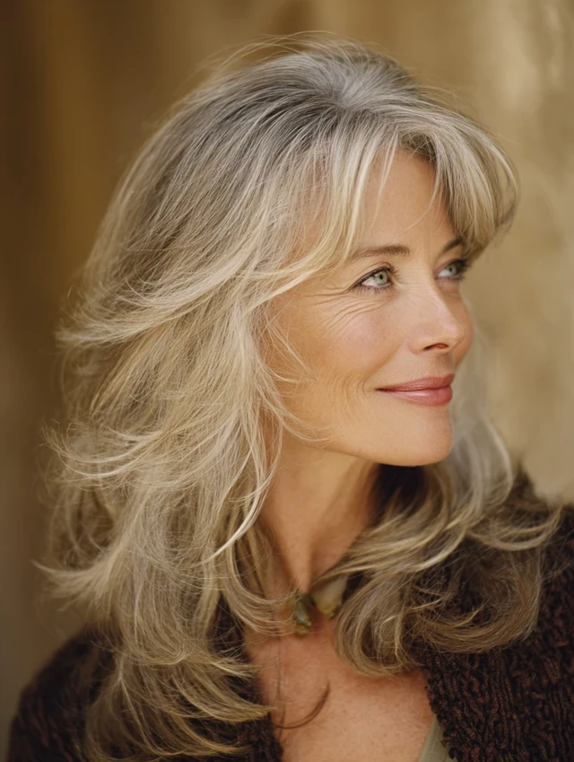 50 Voluminous Winter Blowout Hairstyles for Women Over 50 for Workdays That Are Chic, Polished and Easy to Wear 24 Voluminous Blowout With a Centre Part
