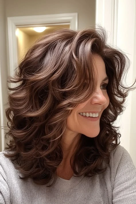 50 Voluminous Winter Blowout Hairstyles for Women Over 50 for Workdays That Are Chic, Polished and Easy to Wear 36 Voluminous Blowout With Soft Waves at the Ends