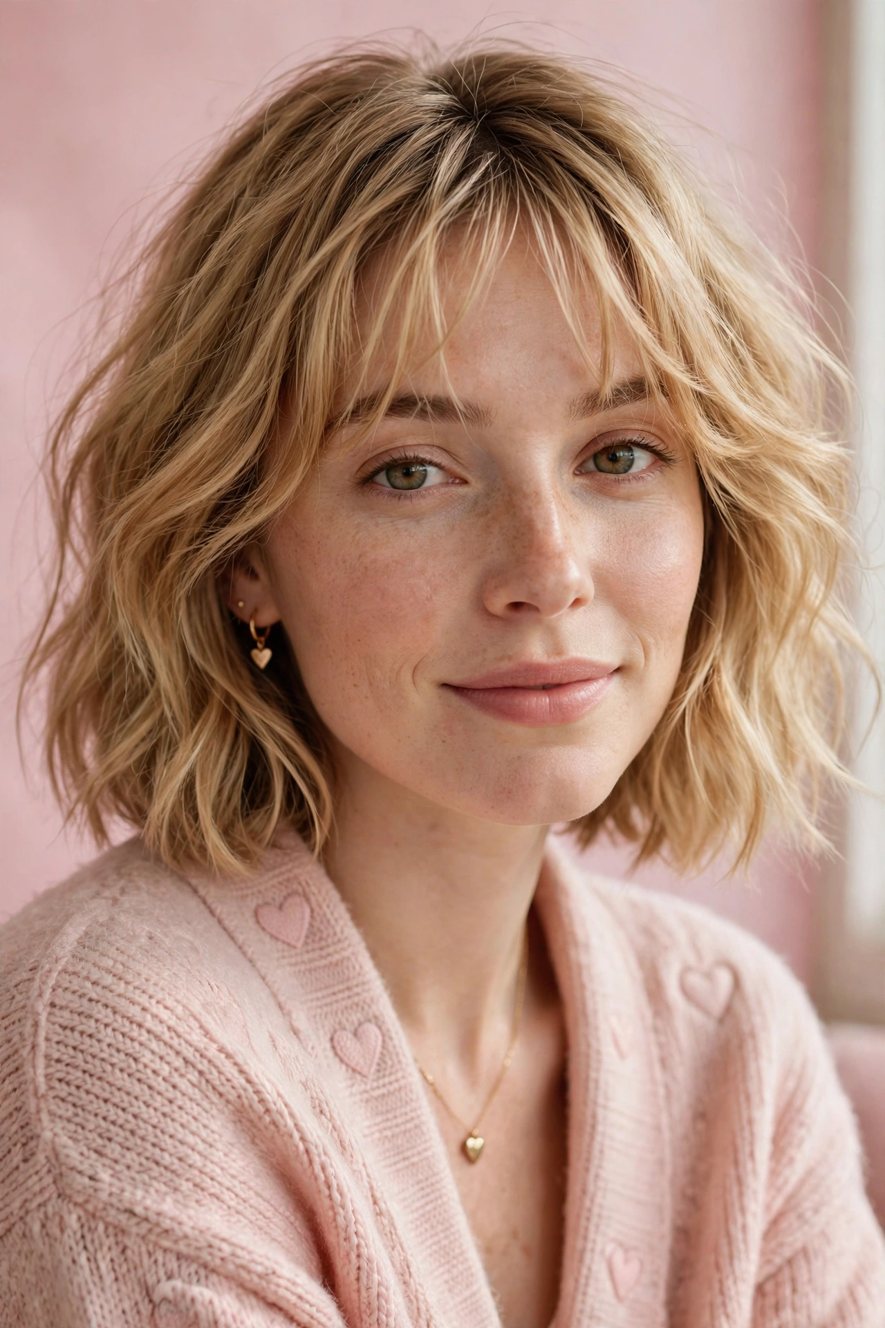 33 Whisper Fringe Hairstyles for a Bob with a Fresh Face Framing Effect That Flatter Every Angle 9 whisper fringe with a textured bob in honey blonde with brunch softness