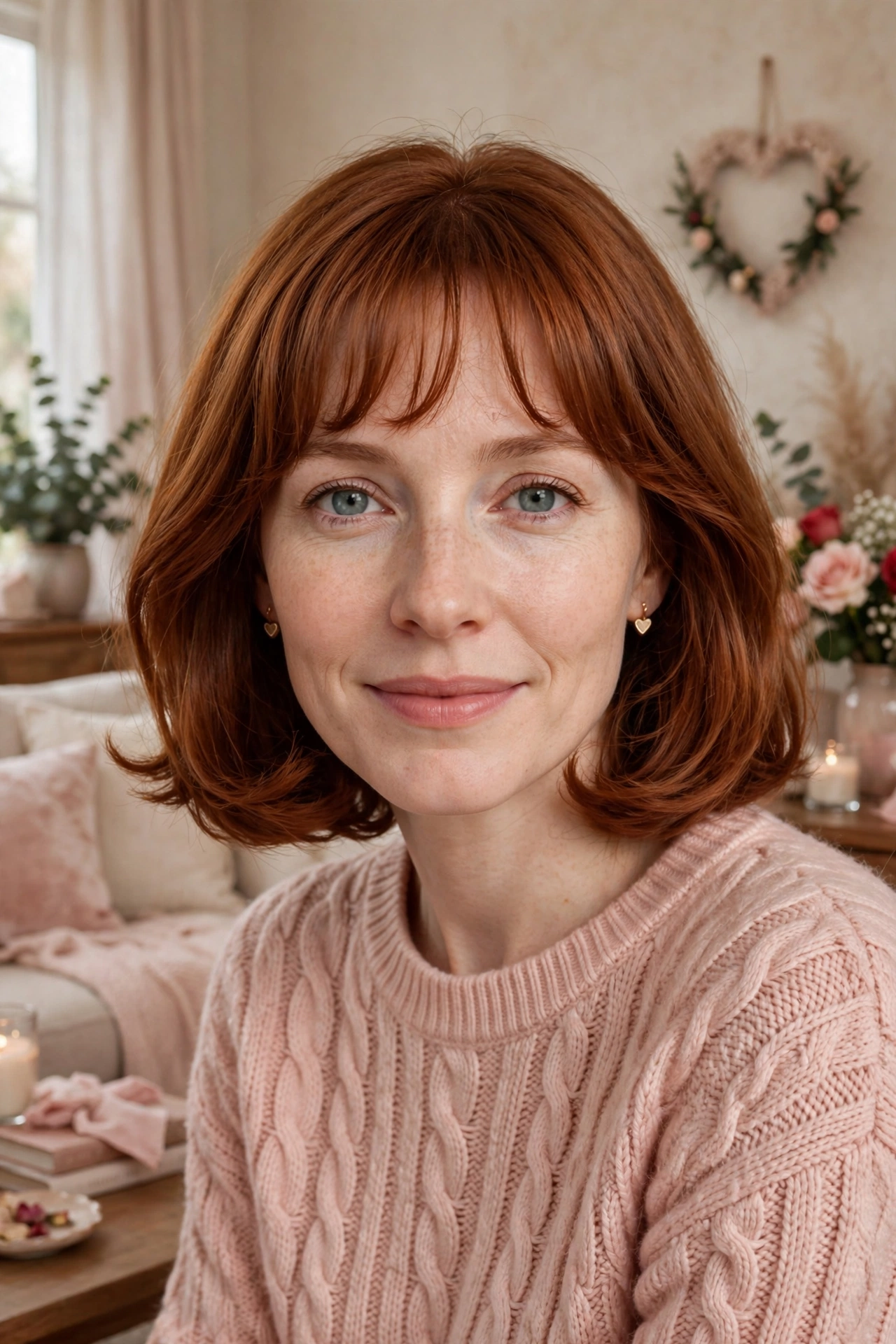 33 Whisper Fringe Hairstyles for a Bob with a Fresh Face Framing Effect That Flatter Every Angle 22 whisper fringe with a curved bob in warm auburn with gentle under-curl