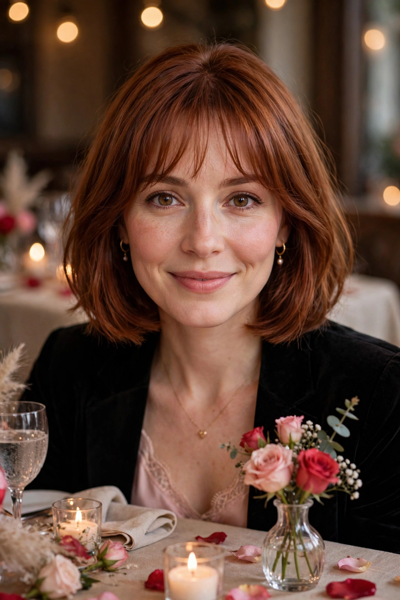 33 Whisper Fringe Hairstyles for a Bob with a Fresh Face Framing Effect That Flatter Every Angle 24 whisper fringe with a jaw-length bob in warm auburn with dinner-date polish