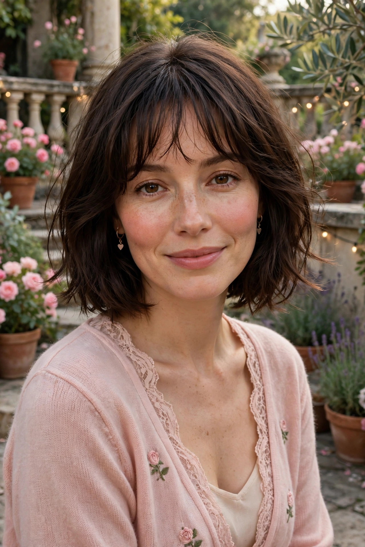 33 Whisper Fringe Hairstyles for a Bob with a Fresh Face Framing Effect That Flatter Every Angle 31 whisper fringe with a chin-length bob in dark chocolate brown with airy ends