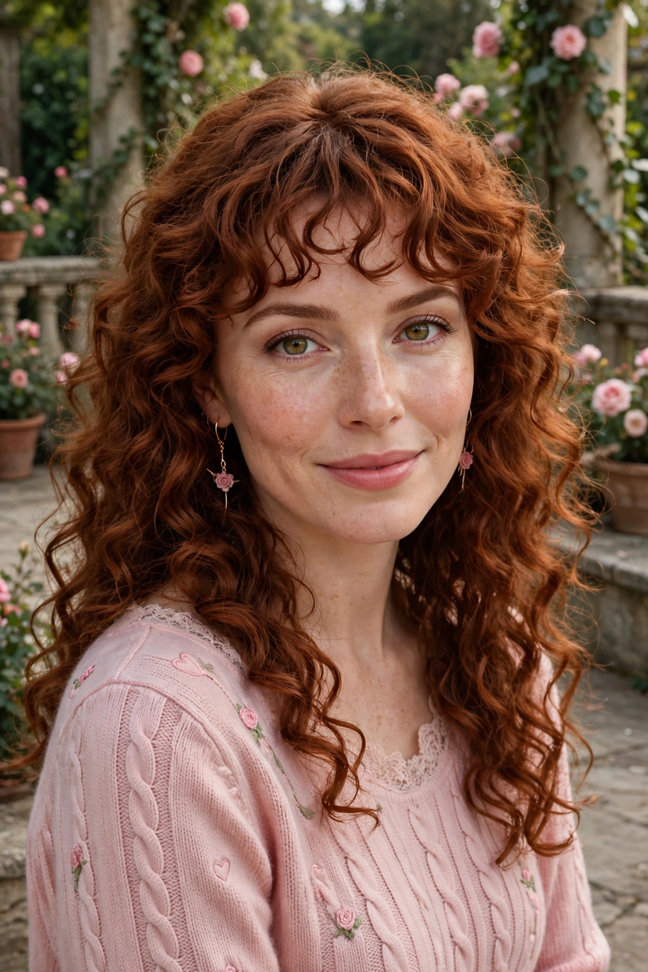 20 Whisper Fringe Hairstyles for Curly Hair with Light Airy Bangs That Stay Soft and Bouncy 15 whisper fringe with defined curls in warm auburn with romantic finish