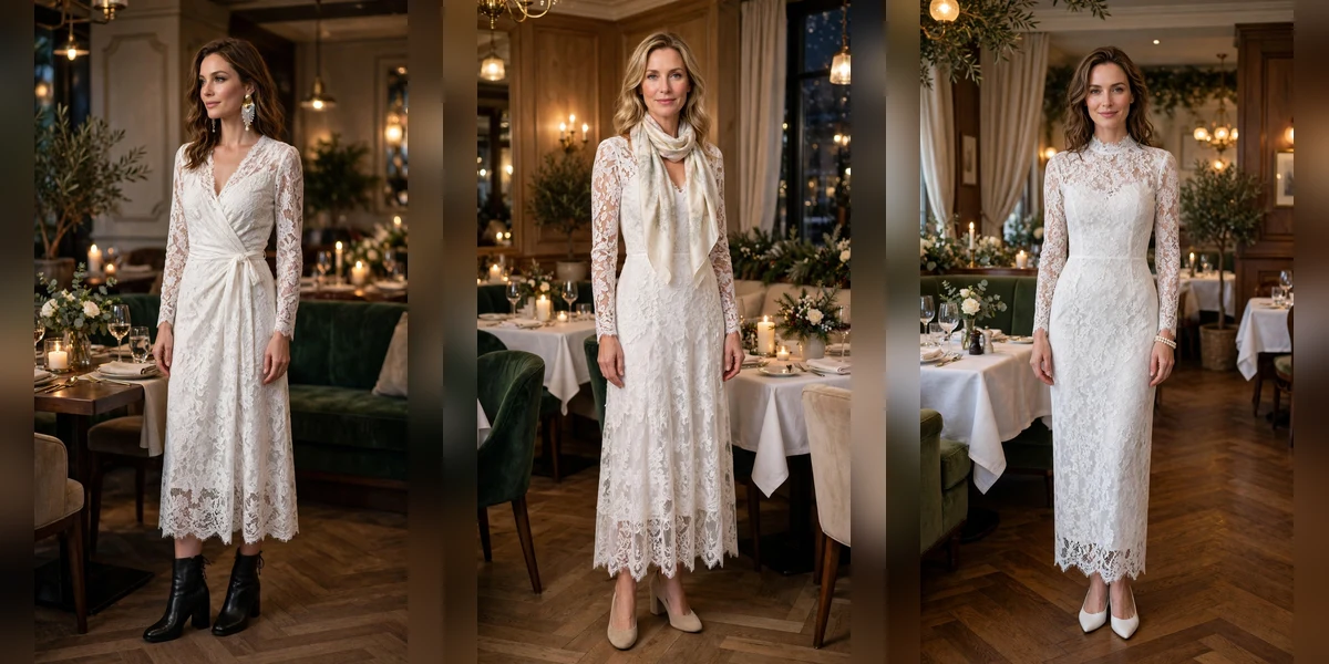 40 White Lace Dress Outfits for Late Winter Parties That Are Chic, Romantic and Easy to Wear