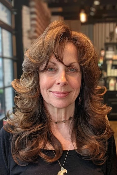 Soft Curls With a Side Part