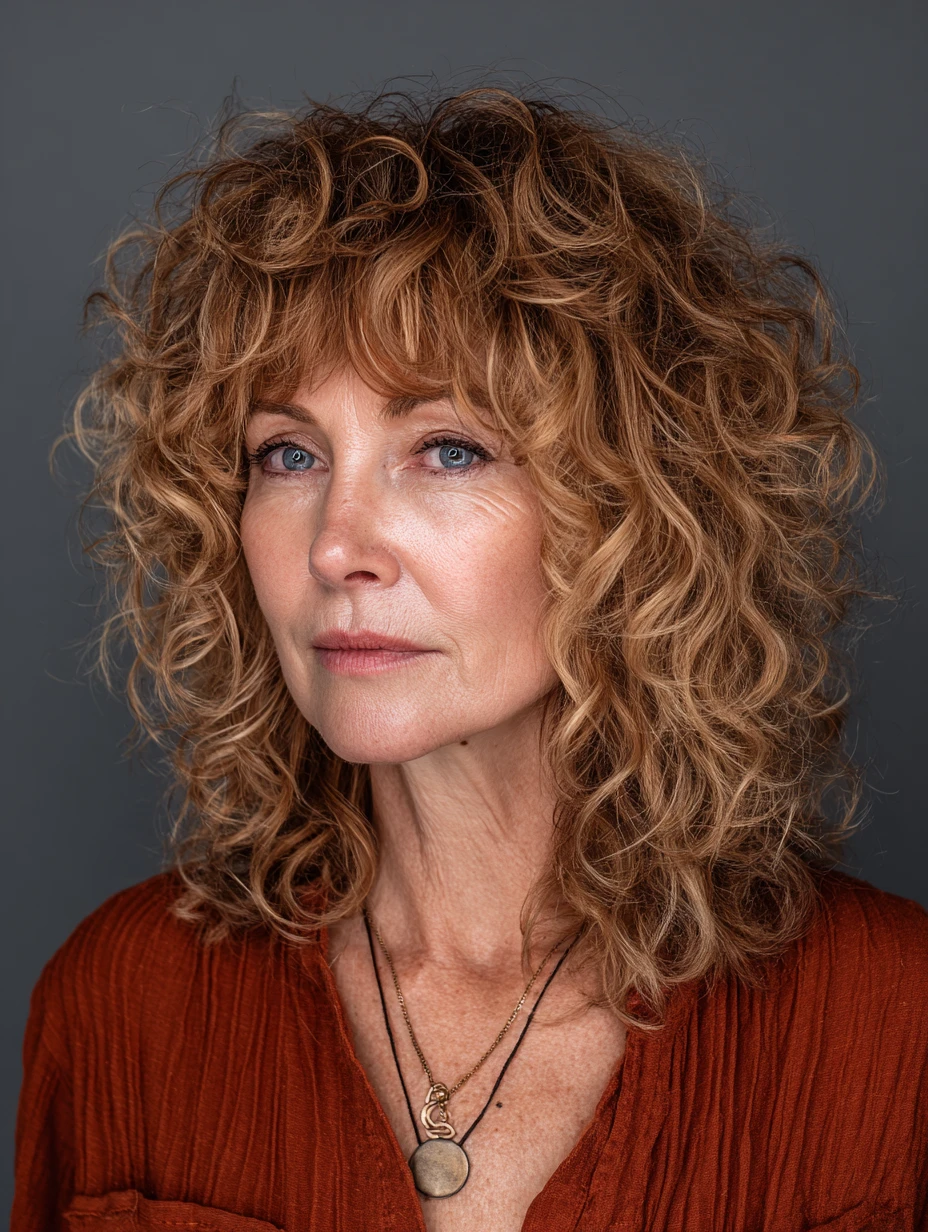 Soft Curls With Wispy Bangs