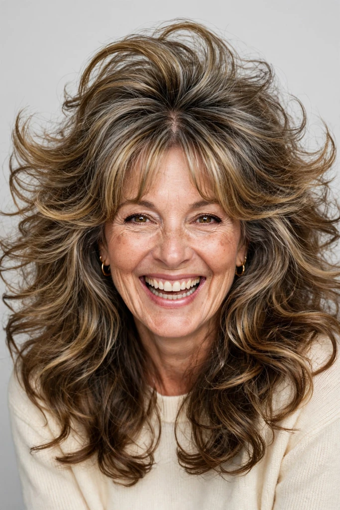 Soft Curls With a Centre Part