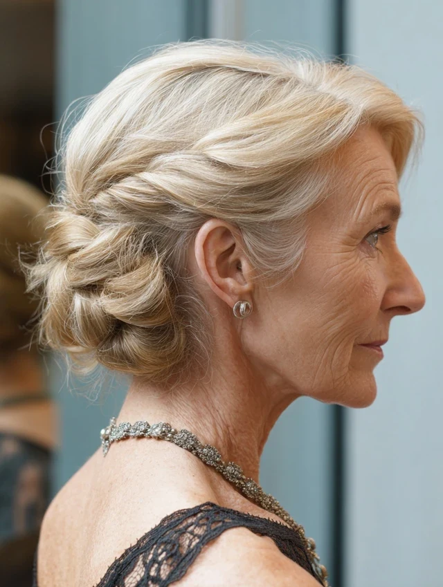 28 Winter Chignon Hairstyles for Women Over 70 with a Side Swept Fringe 20 28 Winter Chignon Hairstyles for Women Over 70 with a Side Swept Fringe - Idea 19