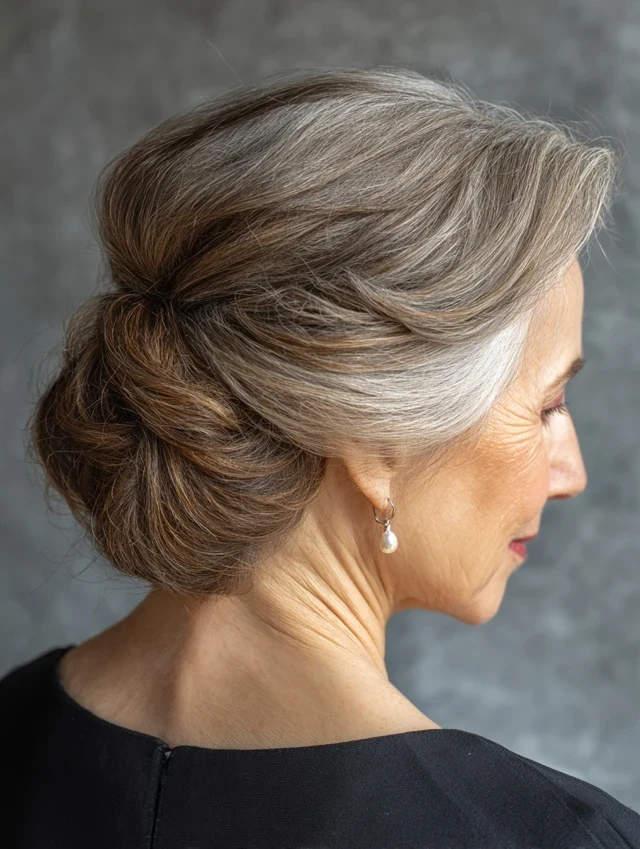 28 Winter Chignon Hairstyles for Women Over 70 with a Side Swept Fringe 23 28 Winter Chignon Hairstyles for Women Over 70 with a Side Swept Fringe - Idea 22