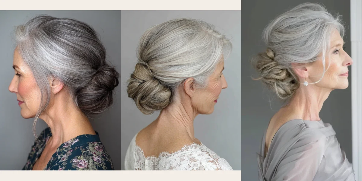 33 Winter Chignon Hairstyles for Women Over 70 with Grey Hair and Gentle Volume - Featured