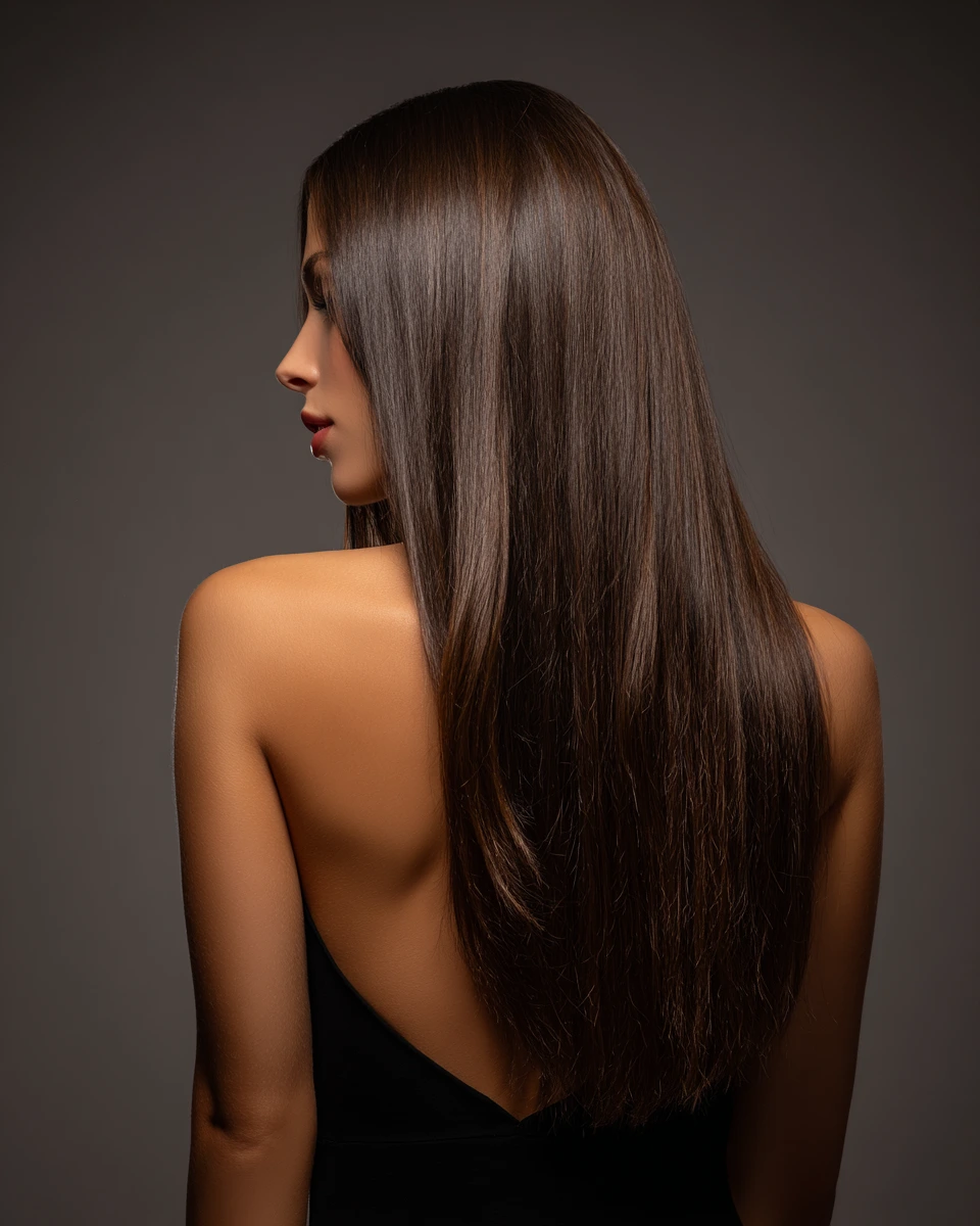 20 Winter Glass Hair Hairstyles For Women In Their 30s With A Deep Conditioning Routine That Are Sleek, Shiny and Polished 14 Weekly Ritual Glass Hair With A Gloss Treatment