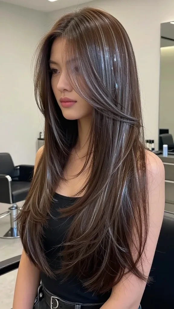 33 Winter Glass Hair Hairstyles For Women In Their 30s With A Mirror Shine That Are Sleek, Shiny and Polished 17 Liquid-Shine Glass Layers With A Mirror Finish