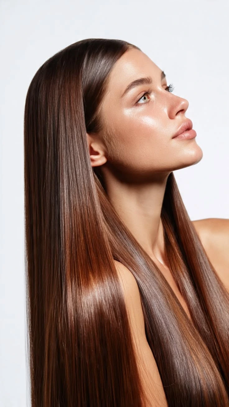 33 Winter Glass Hair Hairstyles For Women In Their 30s With A Mirror Shine That Are Sleek, Shiny and Polished 27 Luminous Glass Hair With A Mirror Finish