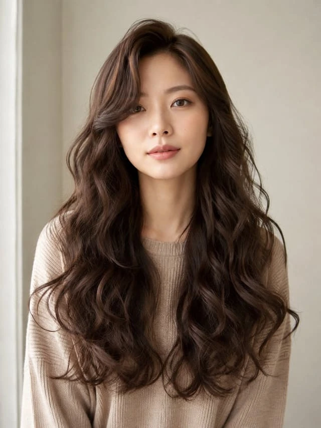33 Winter Glass Hair Hairstyles For Women In Their 30s With A Mirror Shine That Are Sleek, Shiny and Polished 33 Glass Hair With Soft Waves With A Serum Seal