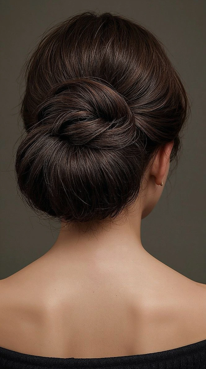 20 Winter Undone Texture Hairstyles For Women In Their 20s With A Messy Low Bun That Are Chic, Effortless and Cool 8 Loose Low Knot With Soft Volume