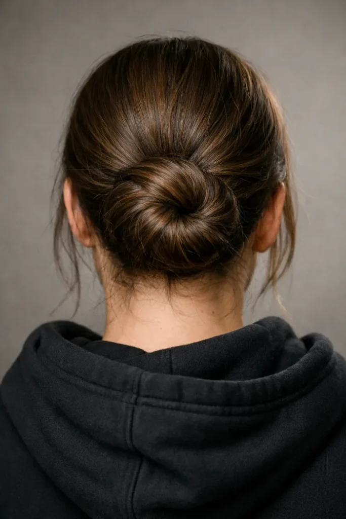 Loose Low Knot With Textured Ends