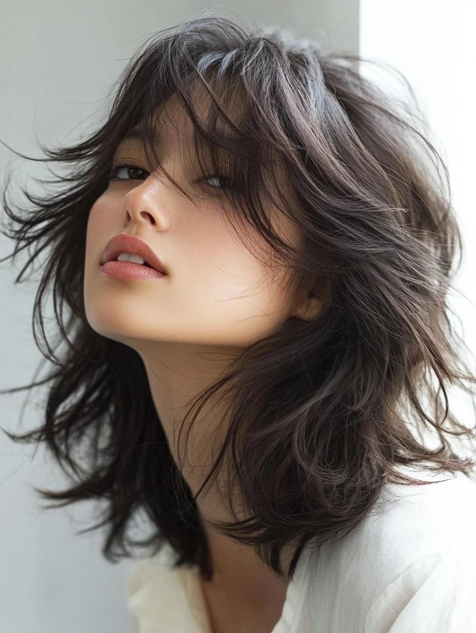 Soft Layered Texture With Natural Flyaways