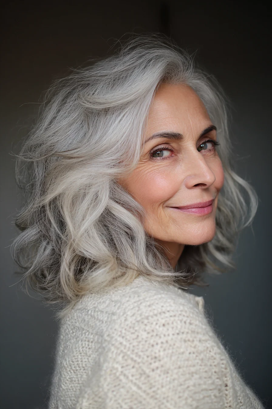 Brushed-Out Silver Waves