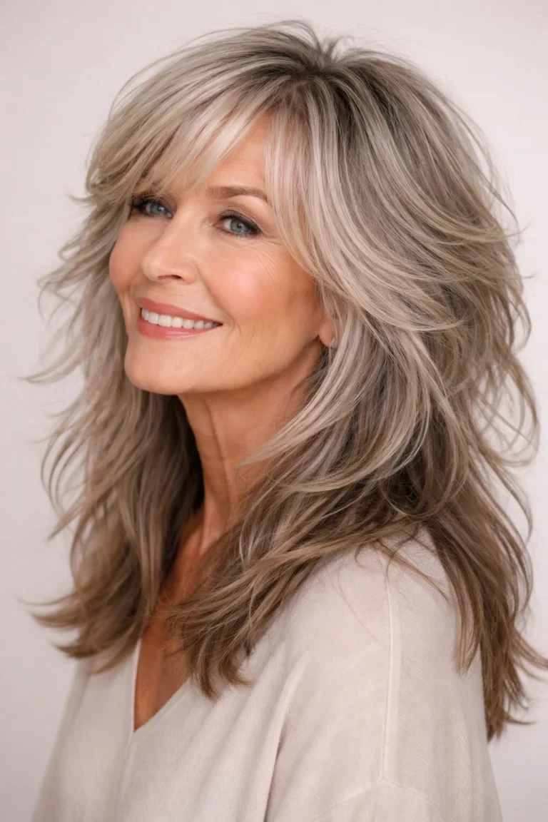 Side-Swept Fringe With Soft Blonde Waves