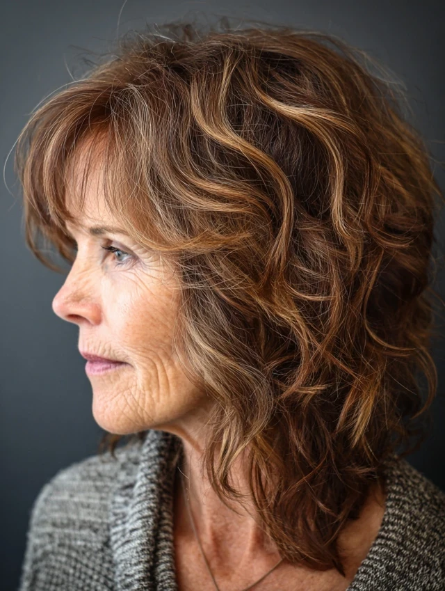 Gentle S-Waves With Caramel Highlights