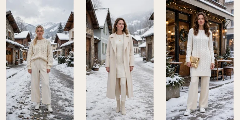 40 Winter White Knit Outfits for Snowy Weekends That Are Chic, Warm and Elegant