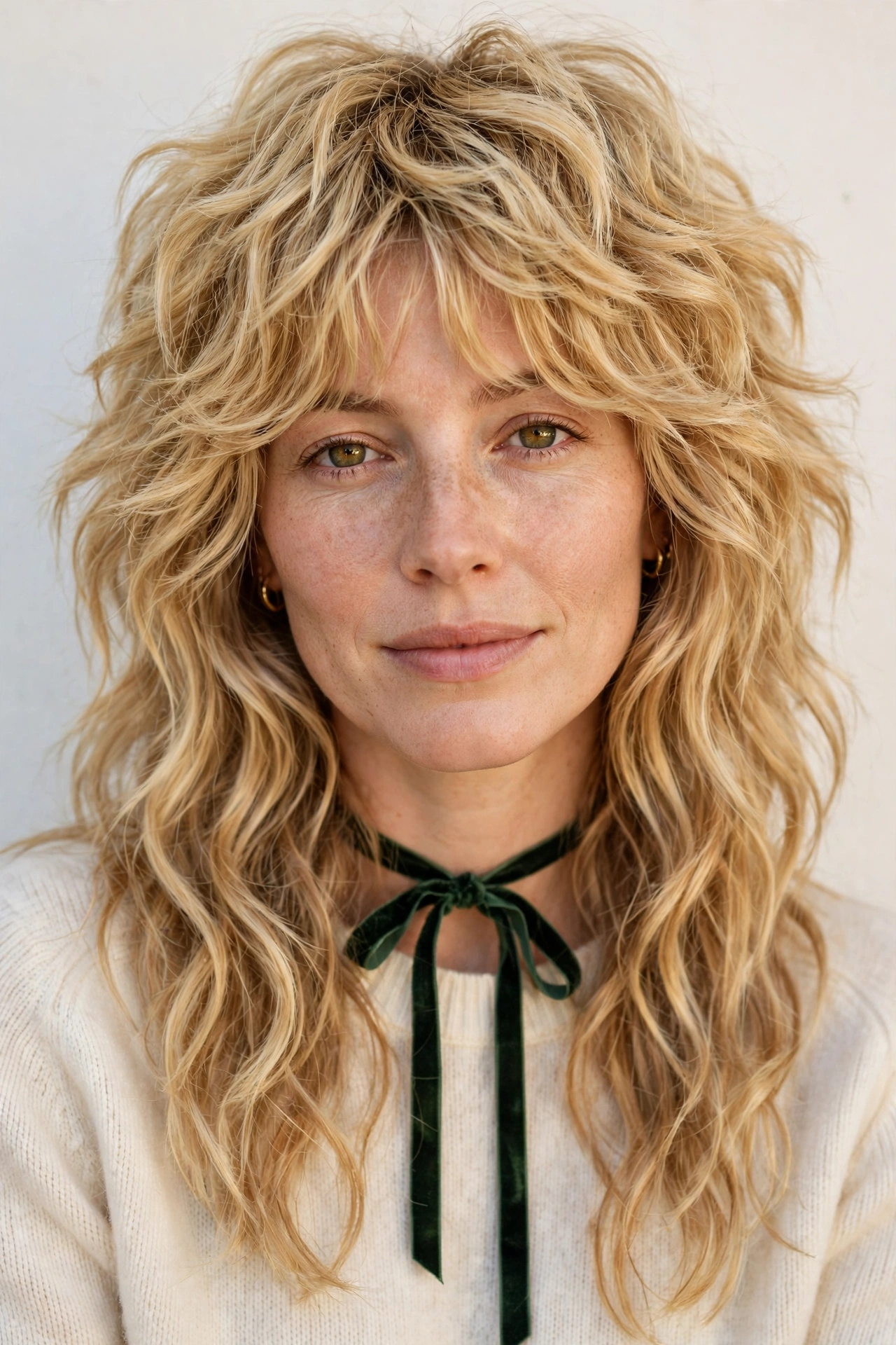 Wolf Cut Hairstyles for Thick Hair with a Shaggy Spring Finish in golden blonde with a softly waved finish