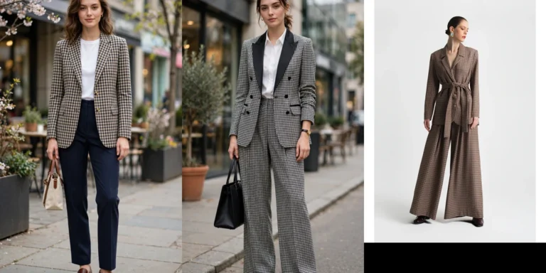 22 Women in Their 20s Checked Blazer and Trouser Outfits for Spring Work That Are Fresh, Chic and Easy to Wear