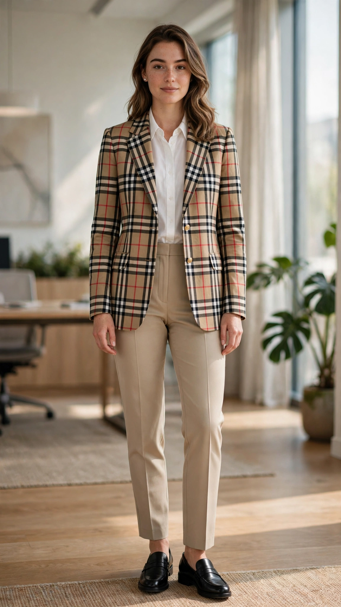Heritage check jacket with tailored trousers