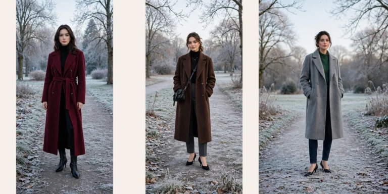 30 Women in their 20s long wool coat outfits with boots for cold walks That Are Chic, Warm and Elegant