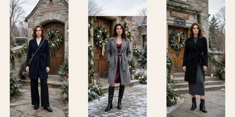 40 Women in their 20s wool wrap coat outfits for winter weddings That Are Chic, Warm and Elegant