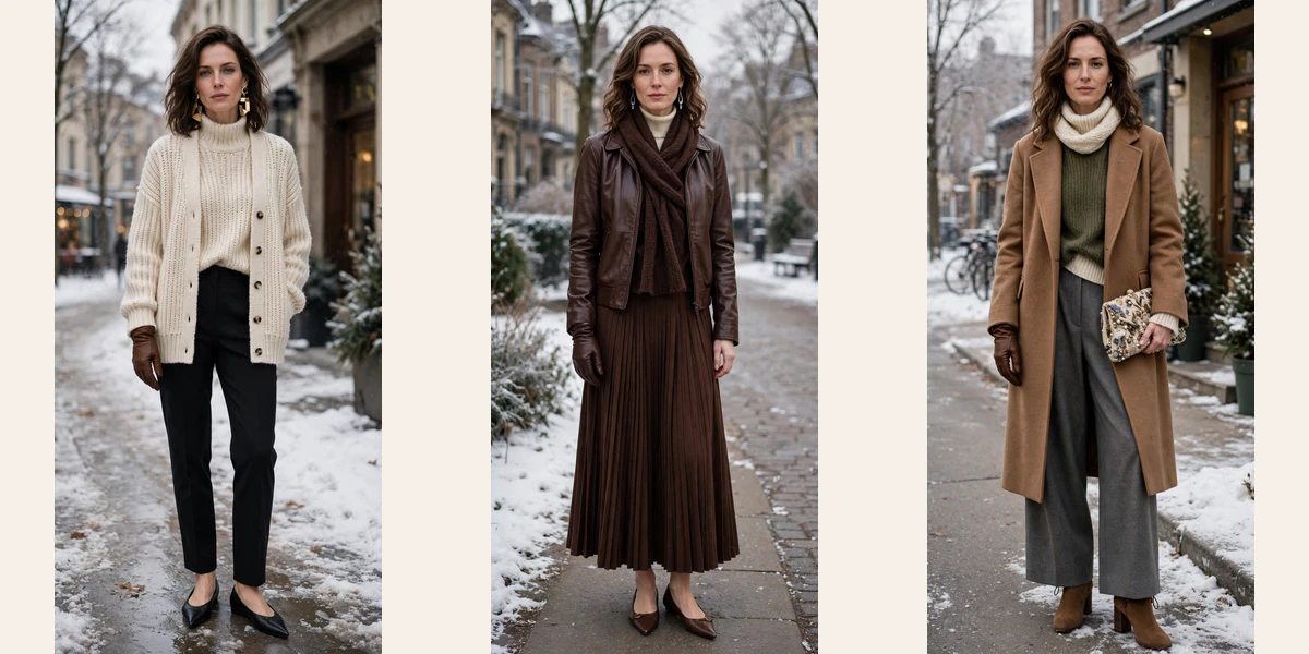 20 Women in Their 30s Brown Leather Glove Outfits for Winter Weekends That Are Chic, Warm and Elegant