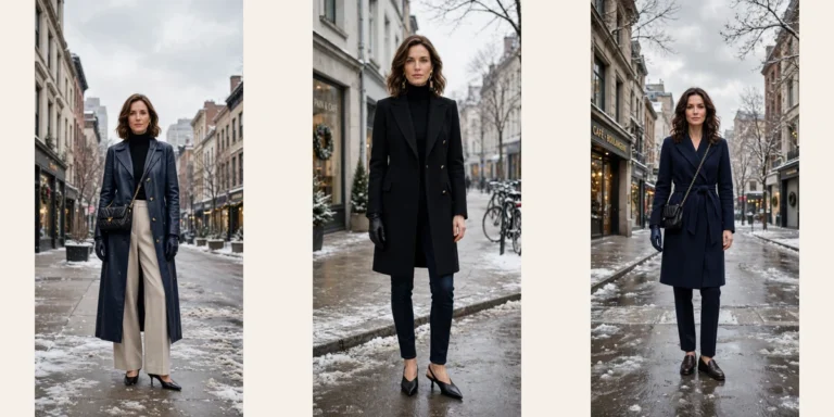 33 Women in Their 30s Leather Glove and Coat Outfits for Winter City Days That Are Chic, Warm and Elegant