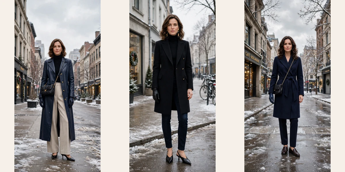 33 Women in Their 30s Leather Glove and Coat Outfits for Winter City Days That Are Chic, Warm and Elegant