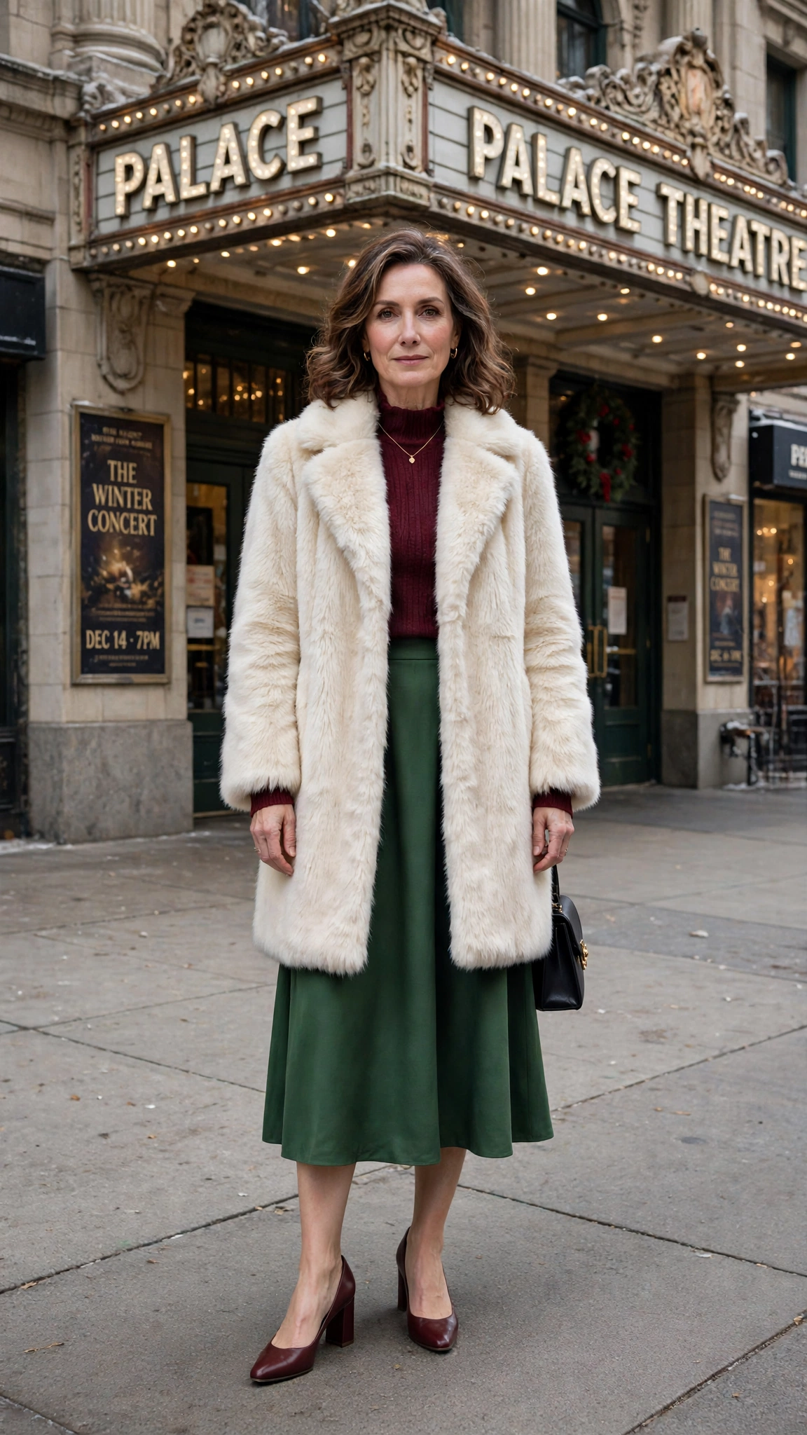33 Women over 50 cream faux fur coat outfits for winter weddings That Are Chic, Warm and Elegant - idea 5