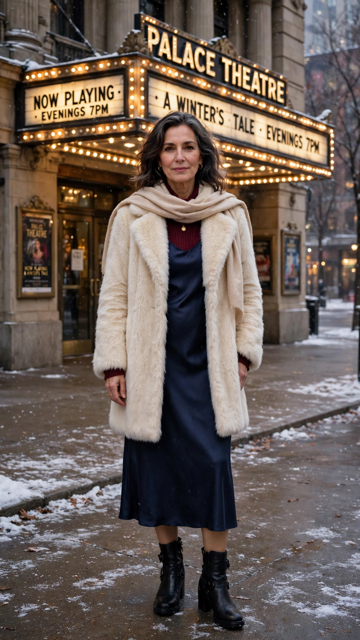 33 Women over 50 cream faux fur coat outfits for winter weddings That Are Chic, Warm and Elegant - idea 17
