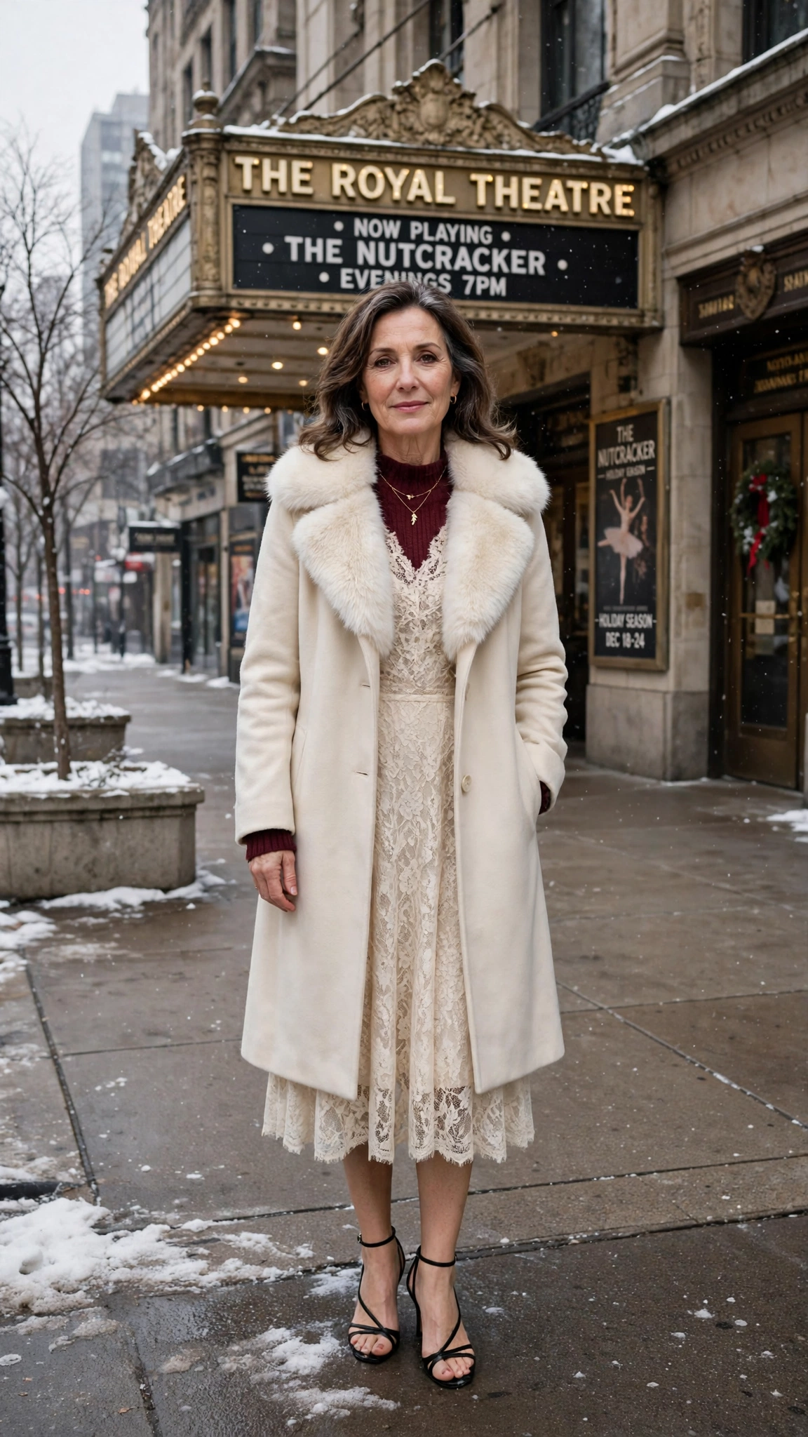 20 Women over 50 faux fur collar coat outfits for evening events That Are Chic, Warm and Elegant - idea 5