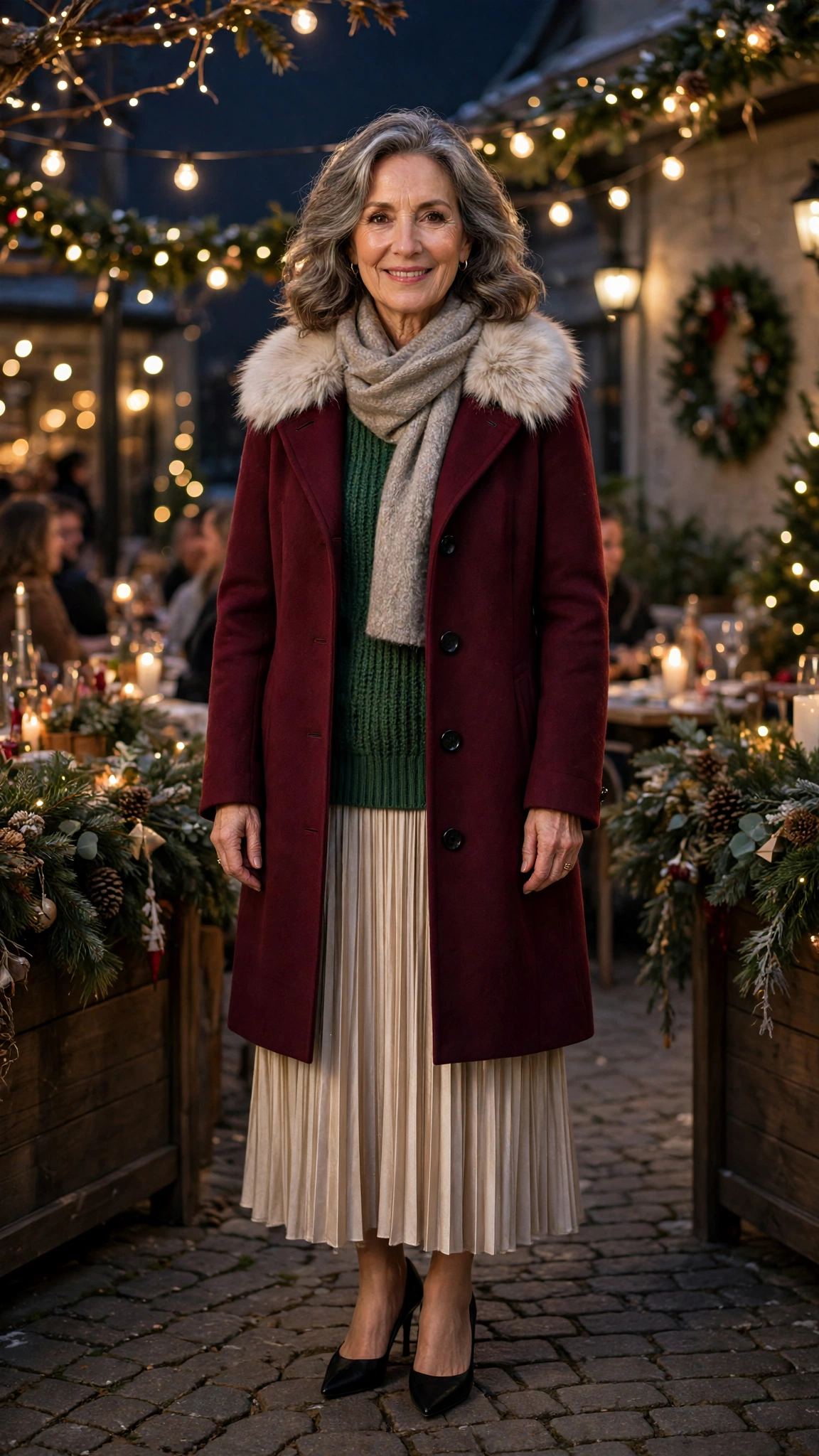 20 Women over 50 faux fur collar coat outfits for evening events That Are Chic, Warm and Elegant - idea 10