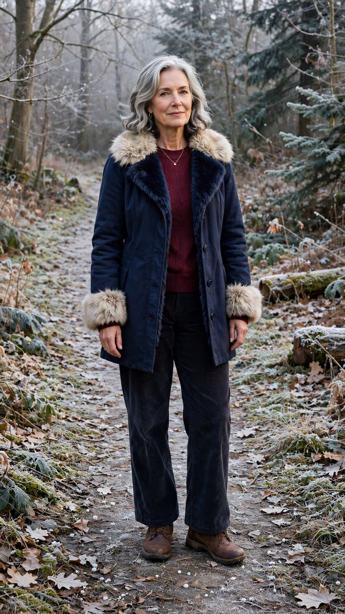 22 Women over 50 faux fur trimmed coat outfits for cold walks That Are Chic, Warm and Elegant - idea 5