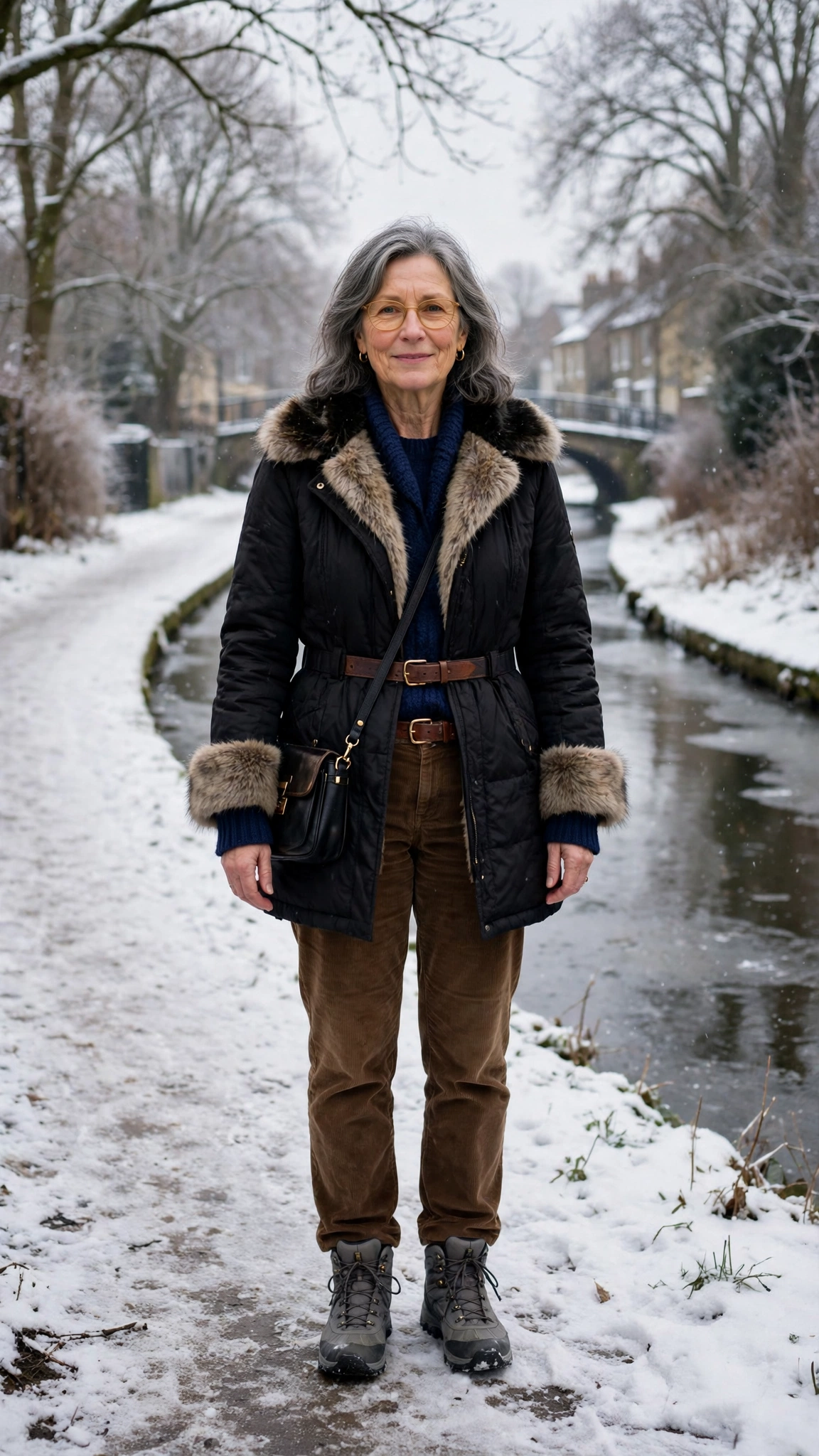 22 Women over 50 faux fur trimmed coat outfits for cold walks That Are Chic, Warm and Elegant - idea 6