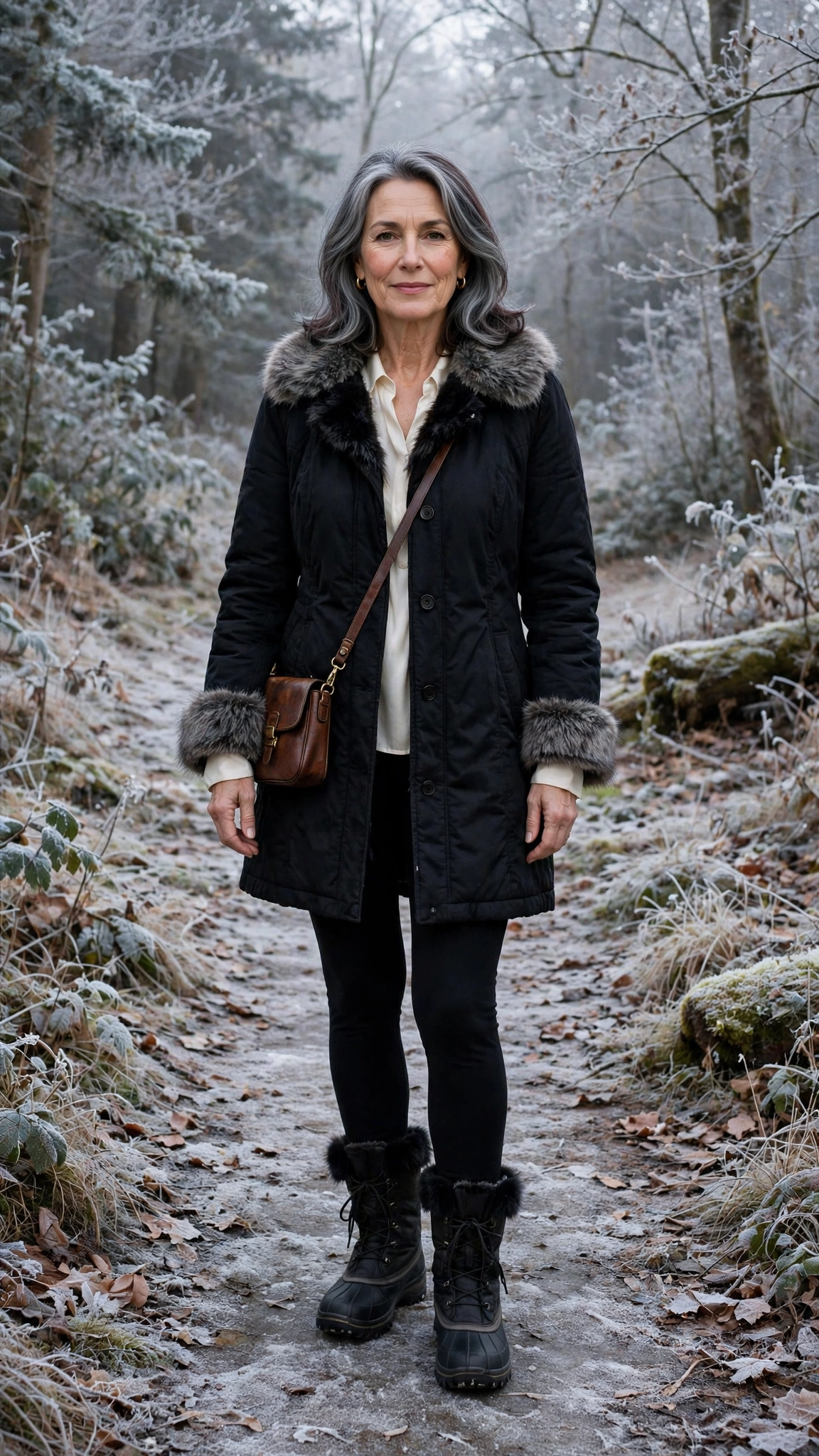 22 Women over 50 faux fur trimmed coat outfits for cold walks That Are Chic, Warm and Elegant - idea 11