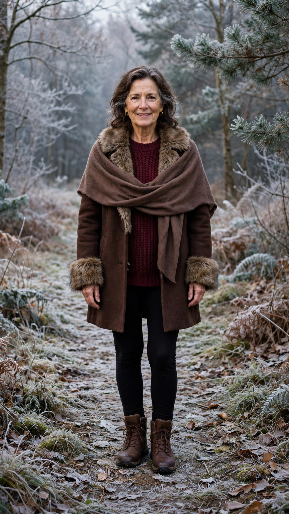 22 Women over 50 faux fur trimmed coat outfits for cold walks That Are Chic, Warm and Elegant - idea 17