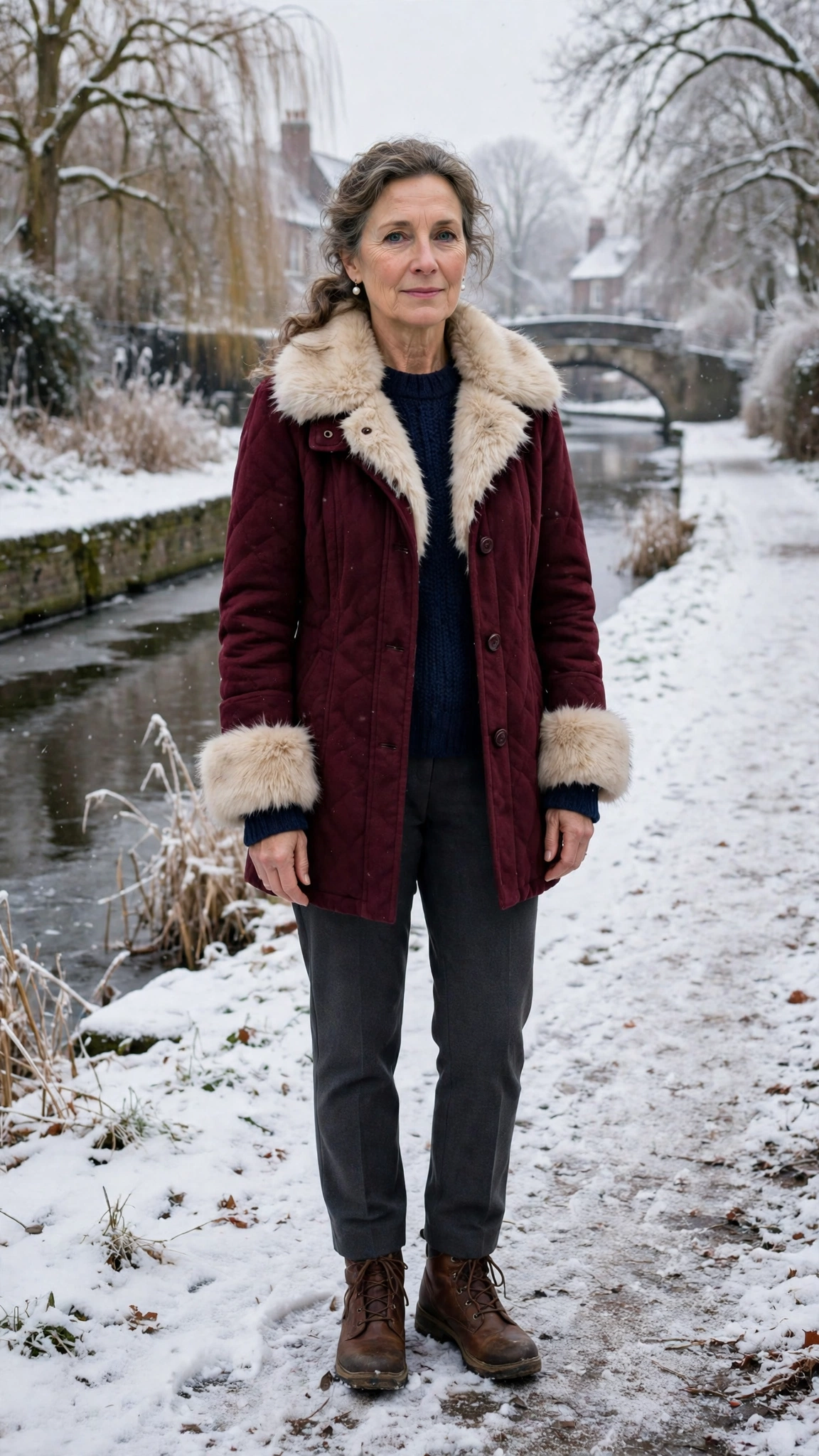 22 Women over 50 faux fur trimmed coat outfits for cold walks That Are Chic, Warm and Elegant - idea 18