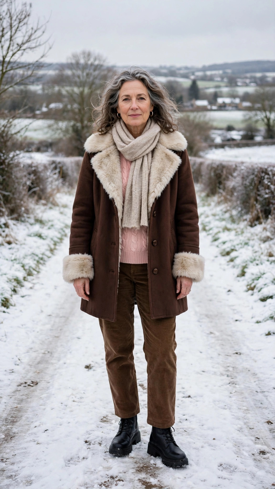 22 Women over 50 faux fur trimmed coat outfits for cold walks That Are Chic, Warm and Elegant - idea 20