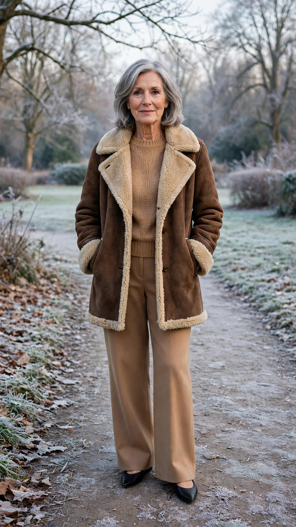 33 Women over 60 brown shearling coat outfits for weekend errands That Are Chic, Warm and Elegant 4 33 Women over 60 brown shearling coat outfits for weekend errands That Are Chic, Warm and Elegant - idea 3